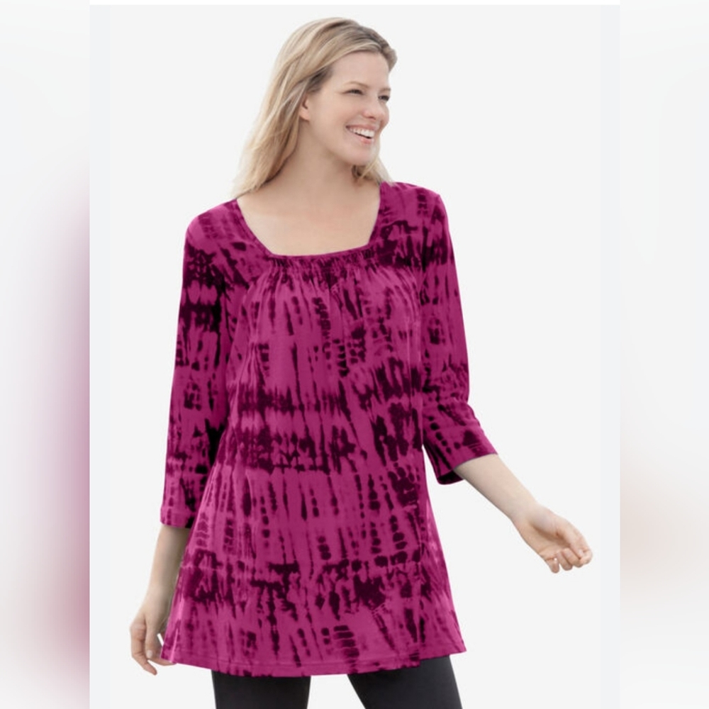Woman Within Tunic Tie Dye Size 14/16